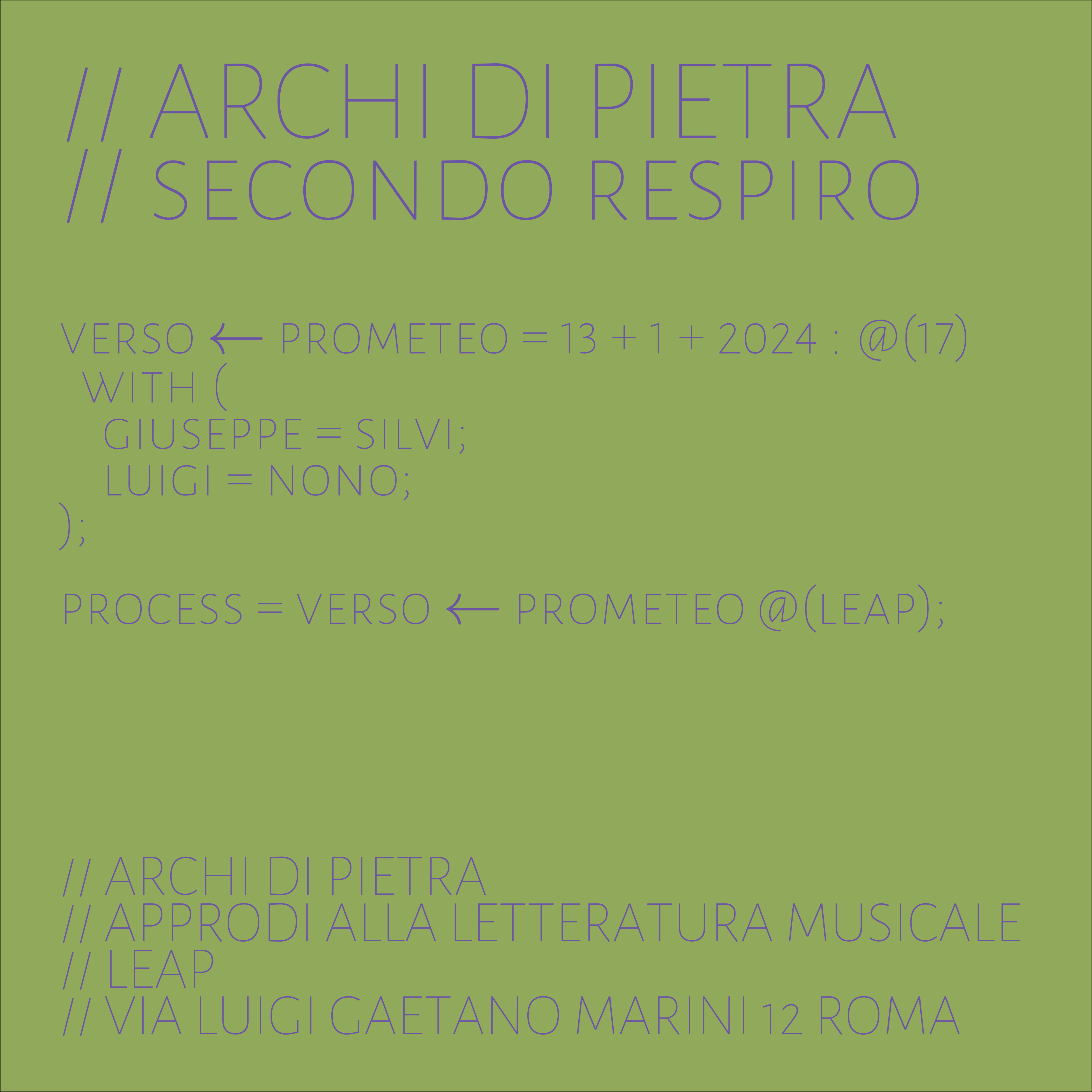 archi di pietra, secondo respiro