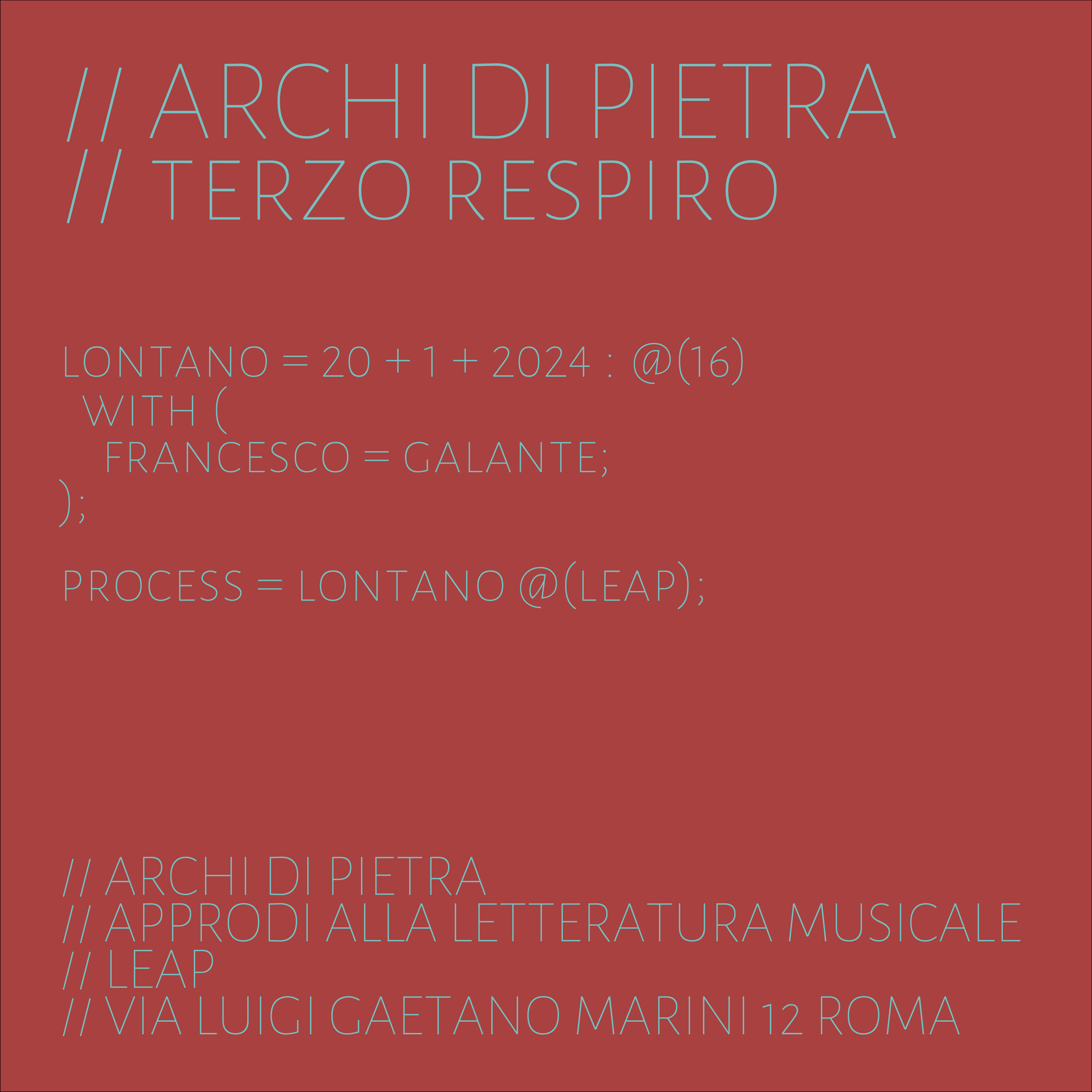 archi di pietra, terzo respiro